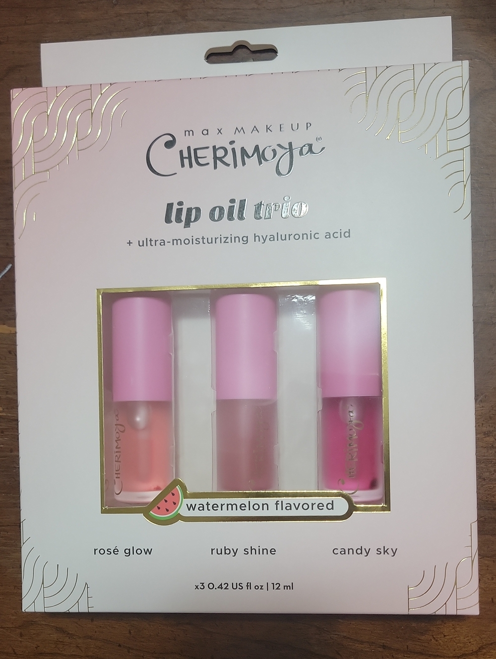 Cherimoya lip oil Trio watermelon flavored